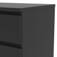 Naia Chest of 5 Drawers in Black Matt - UK - Furniture One Shop