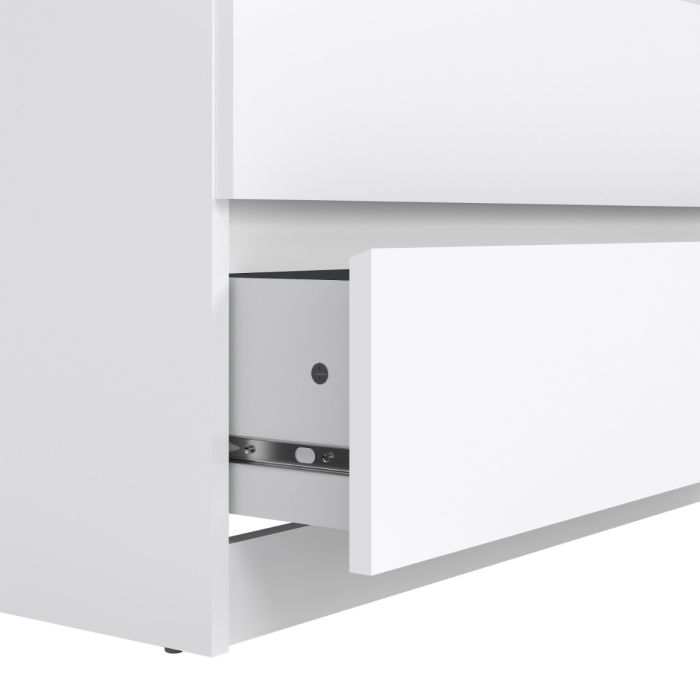 Naia Chest of 5 Drawers in White High Gloss - UK