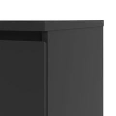 Naia Narrow Chest of 5 Drawers in Black Matt - UK - Furniture One Shop