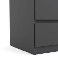 Naia Narrow Chest of 5 Drawers in Black Matt - UK - Furniture One Shop