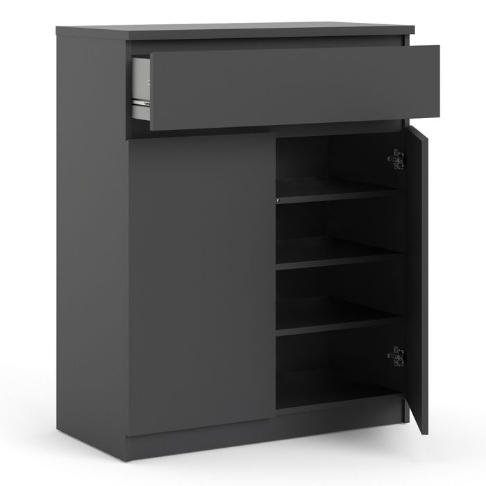 Naia Sideboard - 1 Drawer 2 Doors in Black Matt - UK