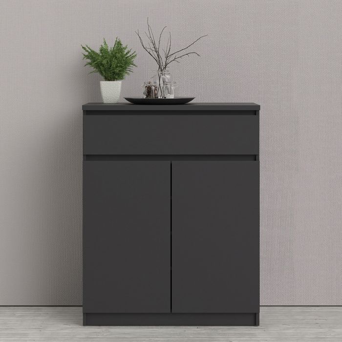 Naia Sideboard - 1 Drawer 2 Doors in Black Matt - UK