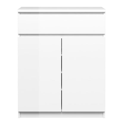 Naia Sideboard 1 Drawer 2 Doors in White High Gloss - UK