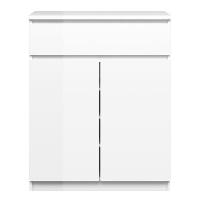 Naia Sideboard 1 Drawer 2 Doors in White High Gloss - UK