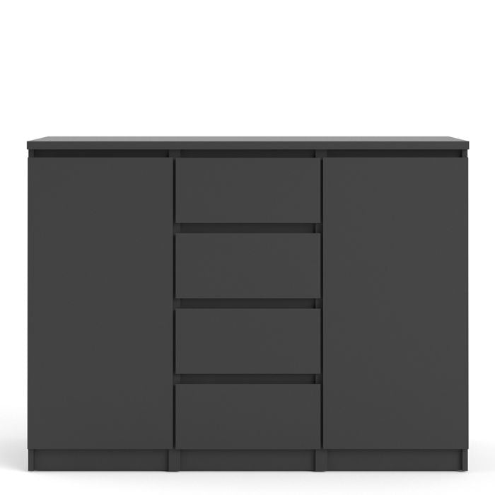 Naia Sideboard 4 Drawers 2 Doors in Black Matt - UK