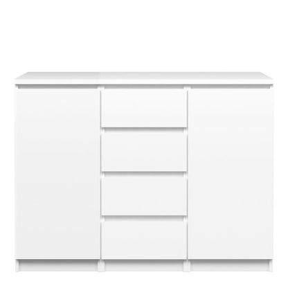 Naia Sideboard - 4 Drawers 2 Doors in White High Gloss - UK