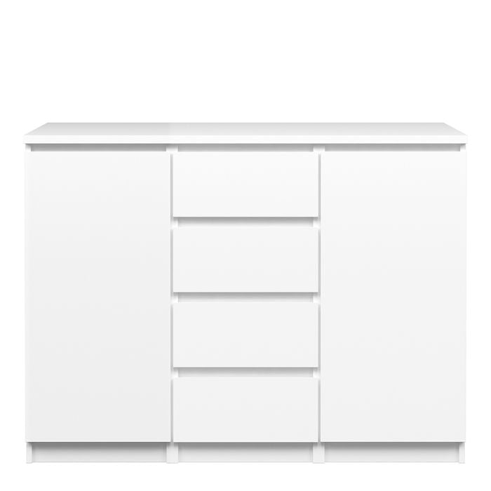 Naia Sideboard - 4 Drawers 2 Doors in White High Gloss - UK