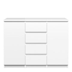Naia Sideboard - 4 Drawers 2 Doors in White High Gloss - UK - Furniture One Shop