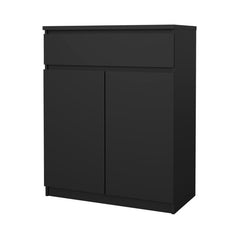 Naia Sideboard with 1 Drawer 2 Doors in Black Matt - UK - Furniture One Shop