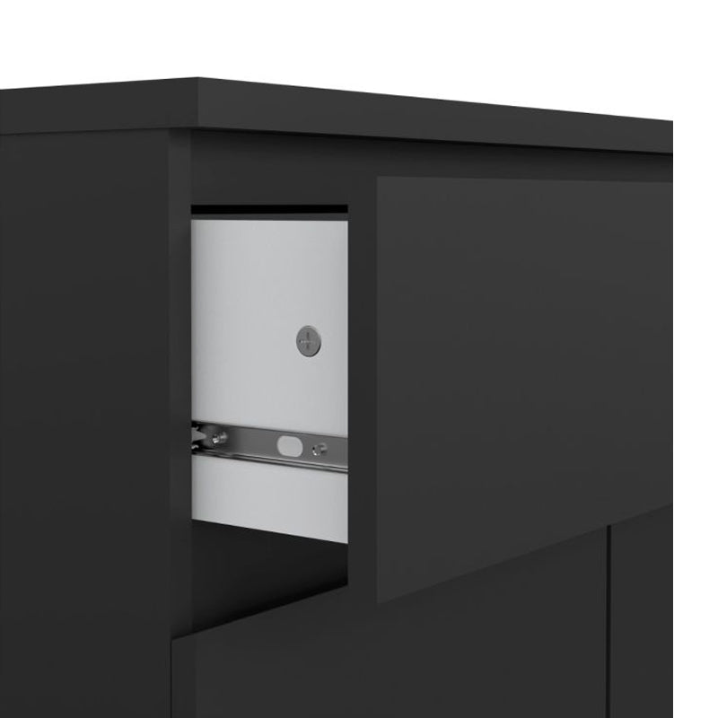 Naia Sideboard with 1 Drawer 2 Doors in Black Matt - UK - Furniture One Shop