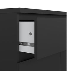 Naia Sideboard with 1 Drawer 2 Doors in Black Matt - UK - Furniture One Shop