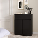 Naia Sideboard with 1 Drawer 2 Doors in Black Matt - UK
