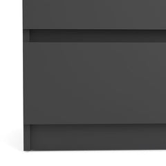Naia Wide Chest of 6 Drawers (3+3) in Black Matt - UK - Furniture One Shop