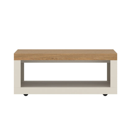 Naxxar Wooden Coffee Table in Cashmere and Stone Oak