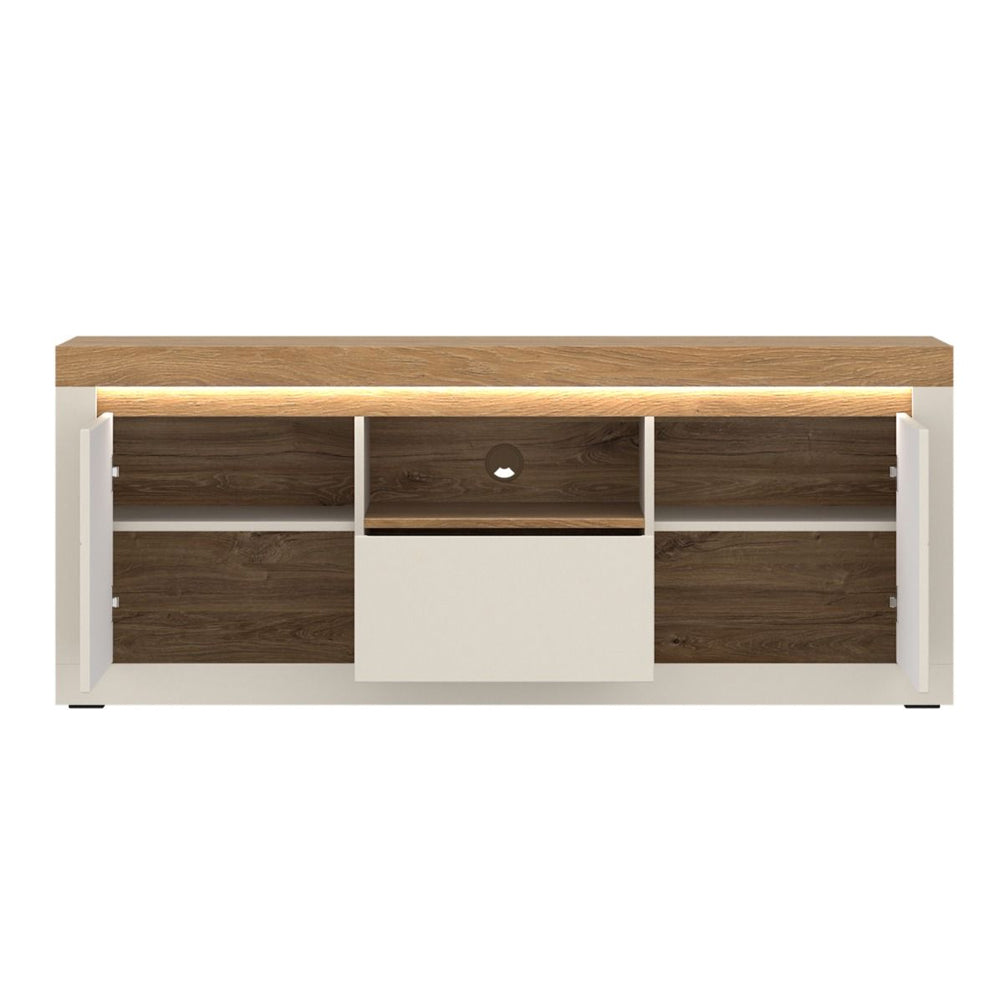 Naxxar Wooden TV Stand 2 Doors 1 Drawer in Cashmere