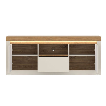 Naxxar Wooden TV Stand 2 Doors 1 Drawer in Cashmere
