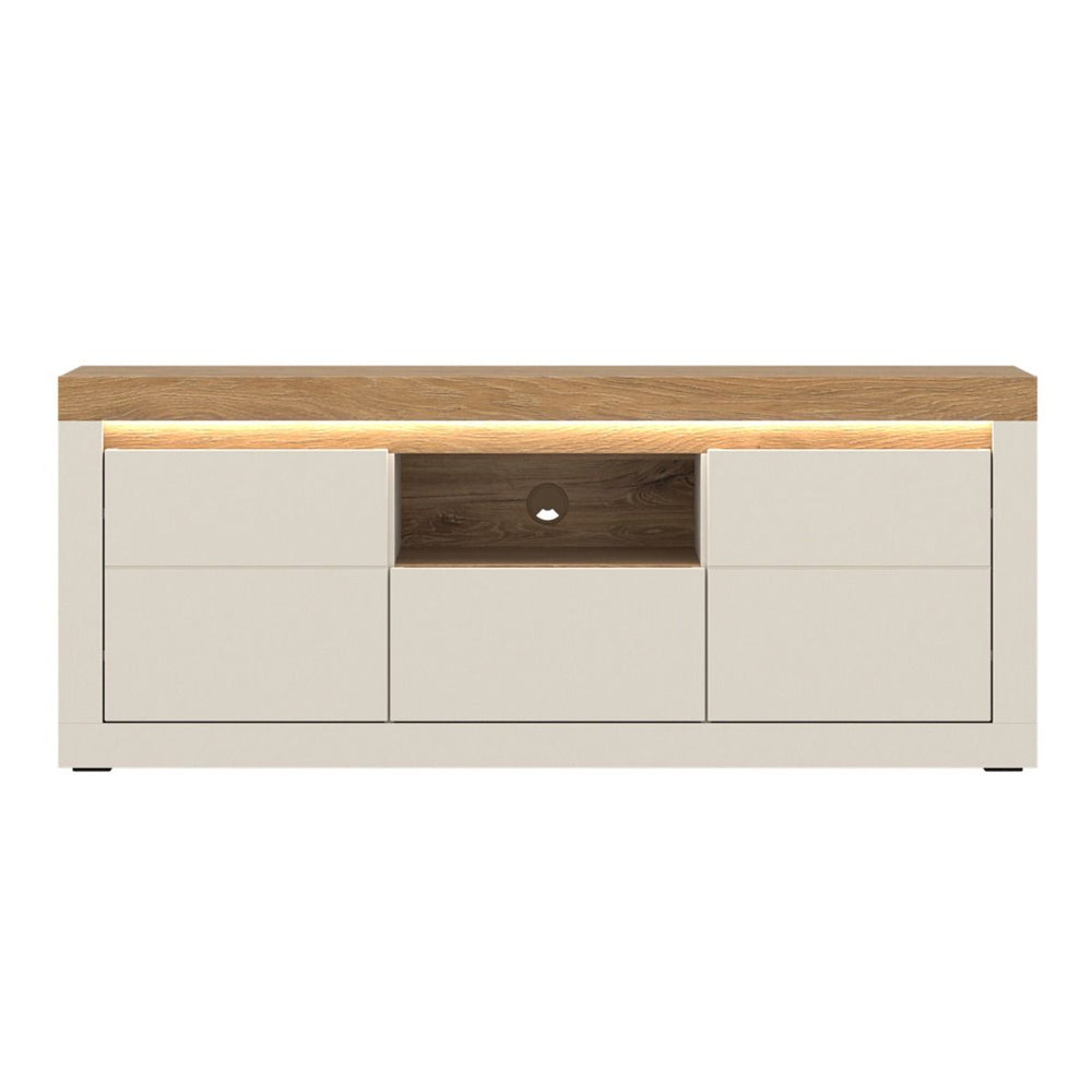 Naxxar Wooden TV Stand 2 Doors 1 Drawer in Cashmere