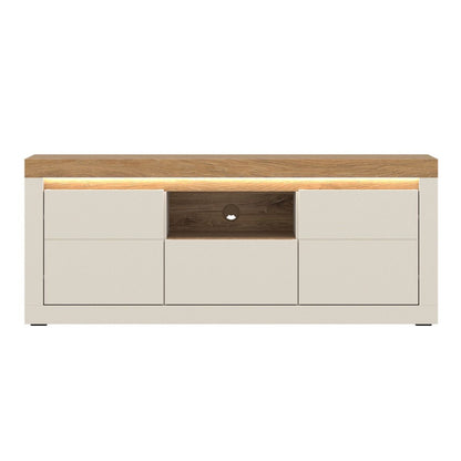 Naxxar Wooden TV Stand 2 Doors 1 Drawer in Cashmere