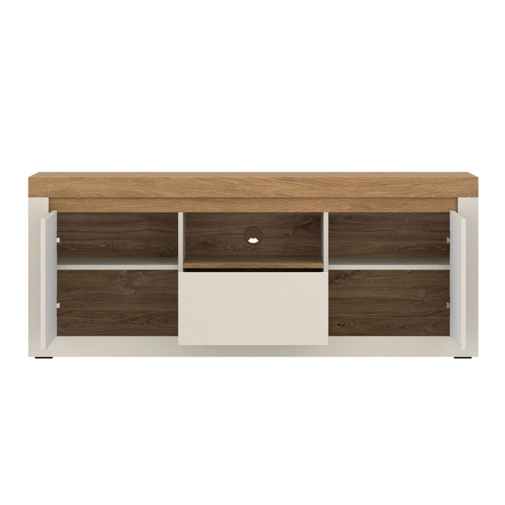 Naxxar Wooden TV Stand 2 Doors 1 Drawer in Cashmere