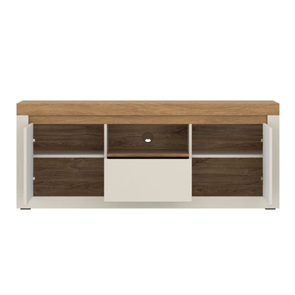 Naxxar Wooden TV Stand 2 Doors 1 Drawer in Cashmere