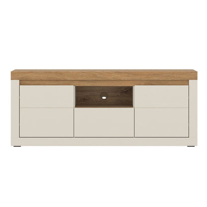 Naxxar Wooden TV Stand 2 Doors 1 Drawer in Cashmere