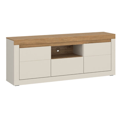 Naxxar Wooden TV Stand 2 Doors 1 Drawer in Cashmere