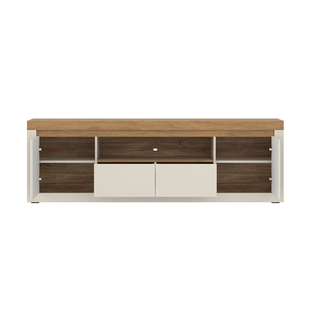Naxxar Wooden TV Stand 2 Doors 2 Drawers in Cashmere