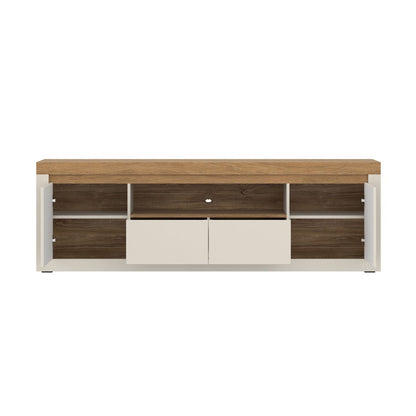 Naxxar Wooden TV Stand 2 Doors 2 Drawers in Cashmere
