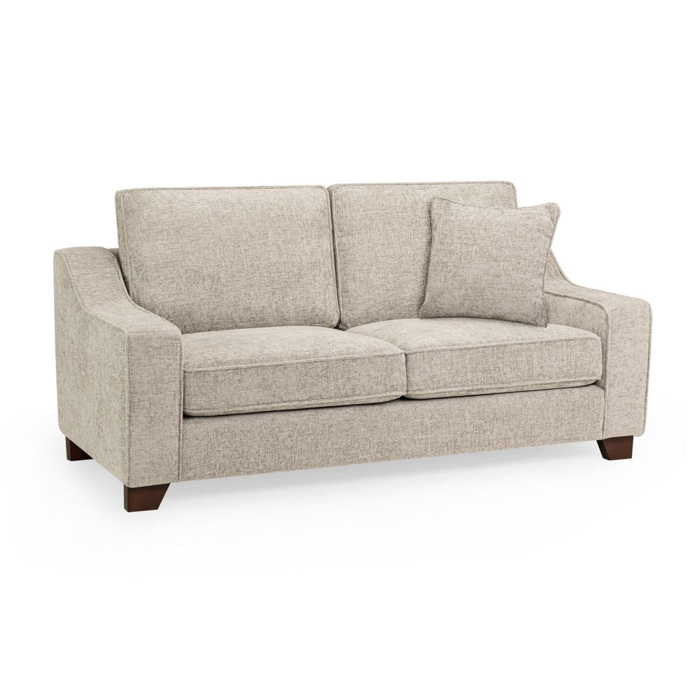 Nebraska 3 Seater Sofa In Stone Fabric