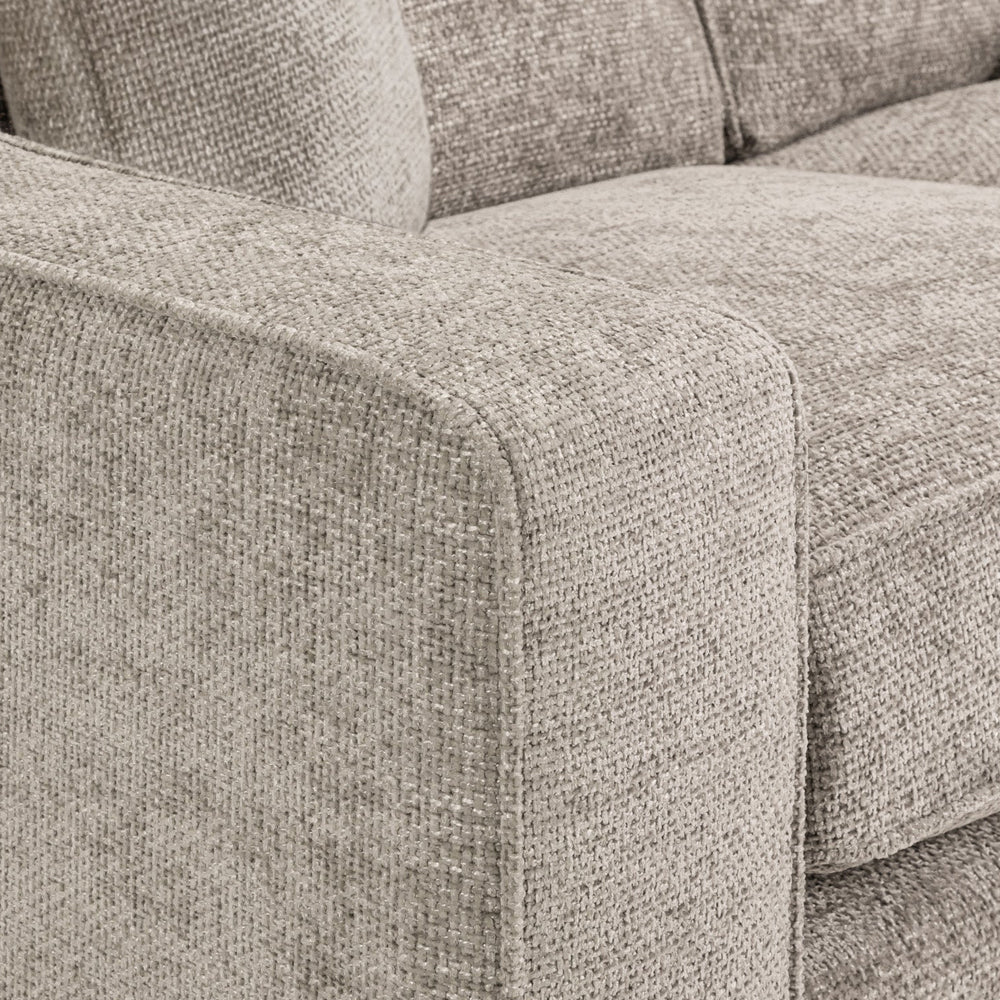 Nebraska 3 Seater Sofa In Stone Fabric