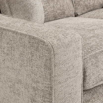 Nebraska 3 Seater Sofa In Stone Fabric