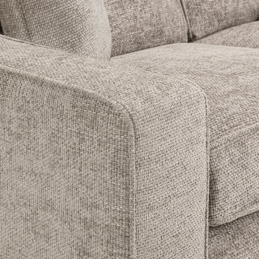 Nebraska 3 Seater Sofa In Stone Fabric - Furniture One Shop