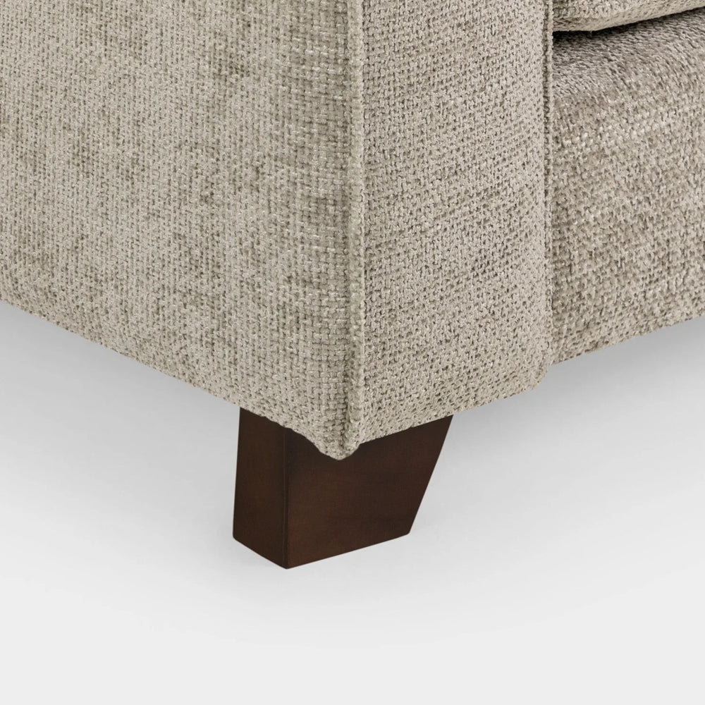 Nebraska 3 Seater Sofa In Stone Fabric