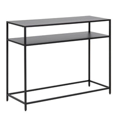 Newcastle Console Table with Open Shelf in Matt Black - Furniture One Shop