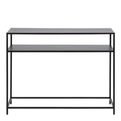 Newcastle Console Table with Open Shelf in Matt Black - Furniture One Shop
