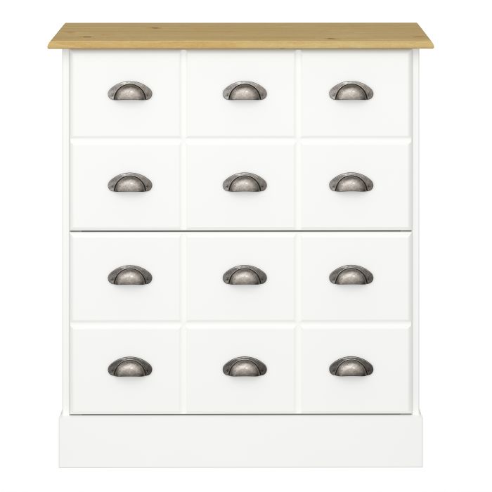 Nola Shoe Cabinet White & Pine - UK