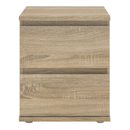 Nova Bedside 2 Drawer in Oak - UK