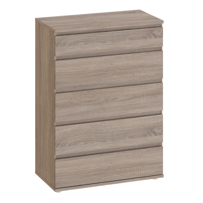 Nova Chest of 5 Drawers in Truffle Oak - UK