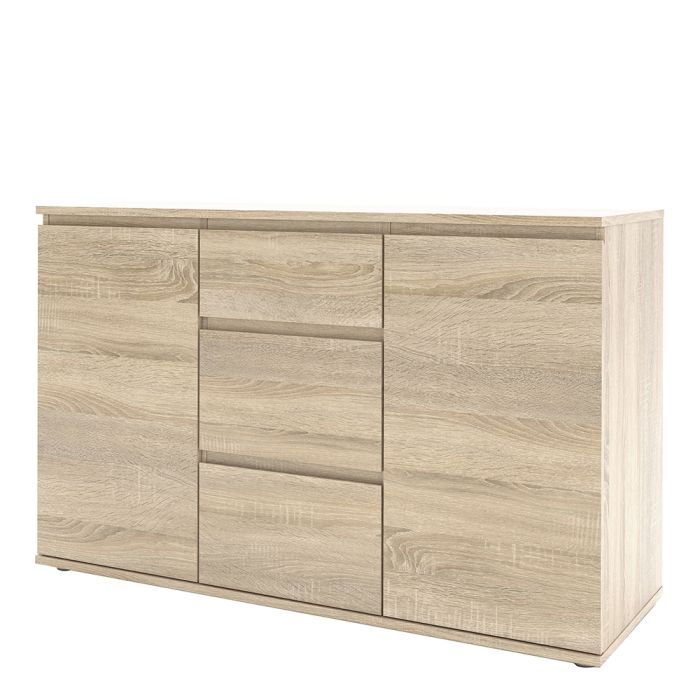 Nova Sideboard 3 Drawers 2 Doors in Oak - UK