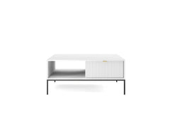 Nova Wooden Coffee Table in White Matt - 104cm - Furniture One Shop