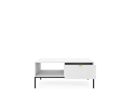 Nova Wooden Coffee Table in White Matt - 104cm