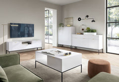 Nova Wooden Coffee Table in White Matt - 104cm - Furniture One Shop