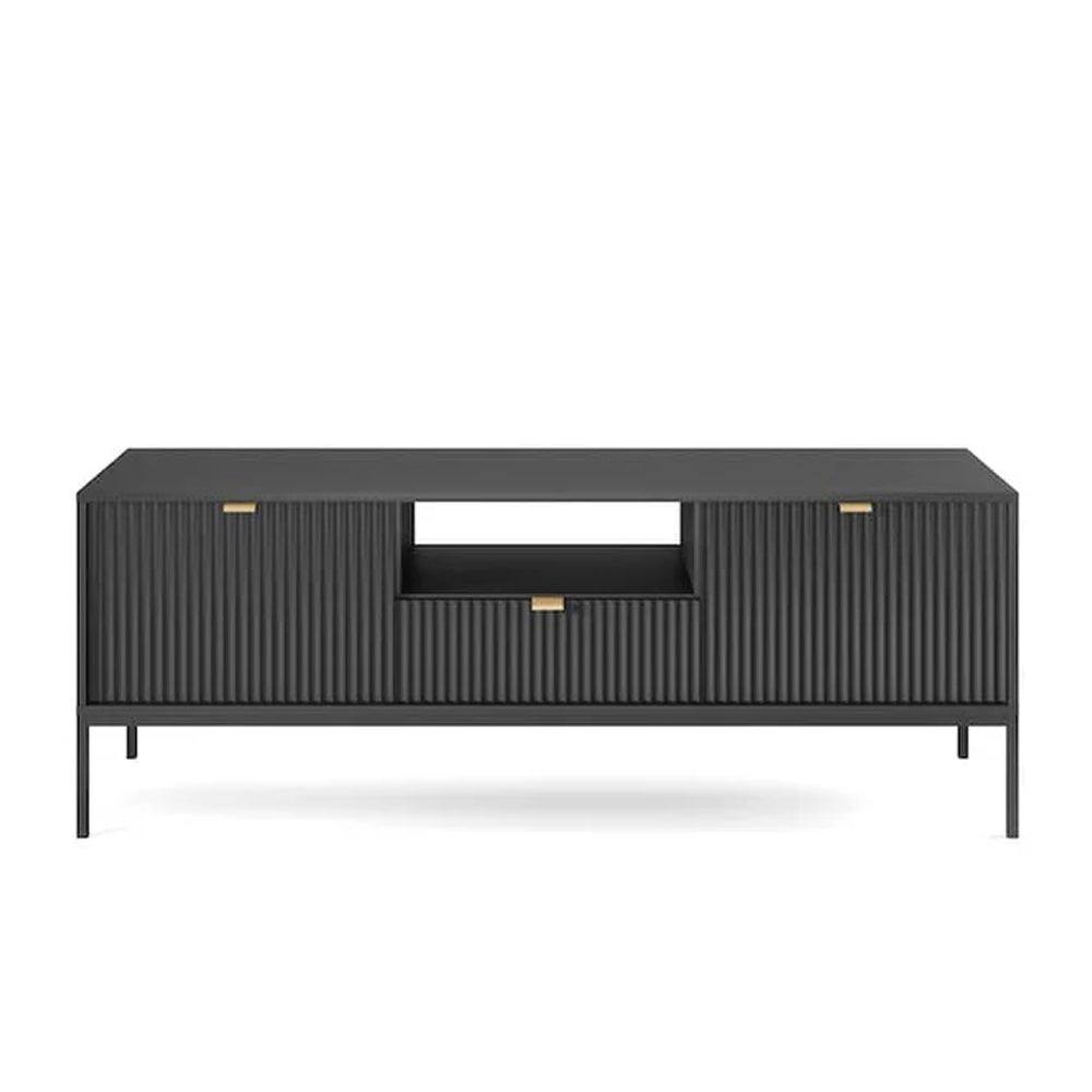 Nova Wooden TV Stand in Black Matt - 154cm