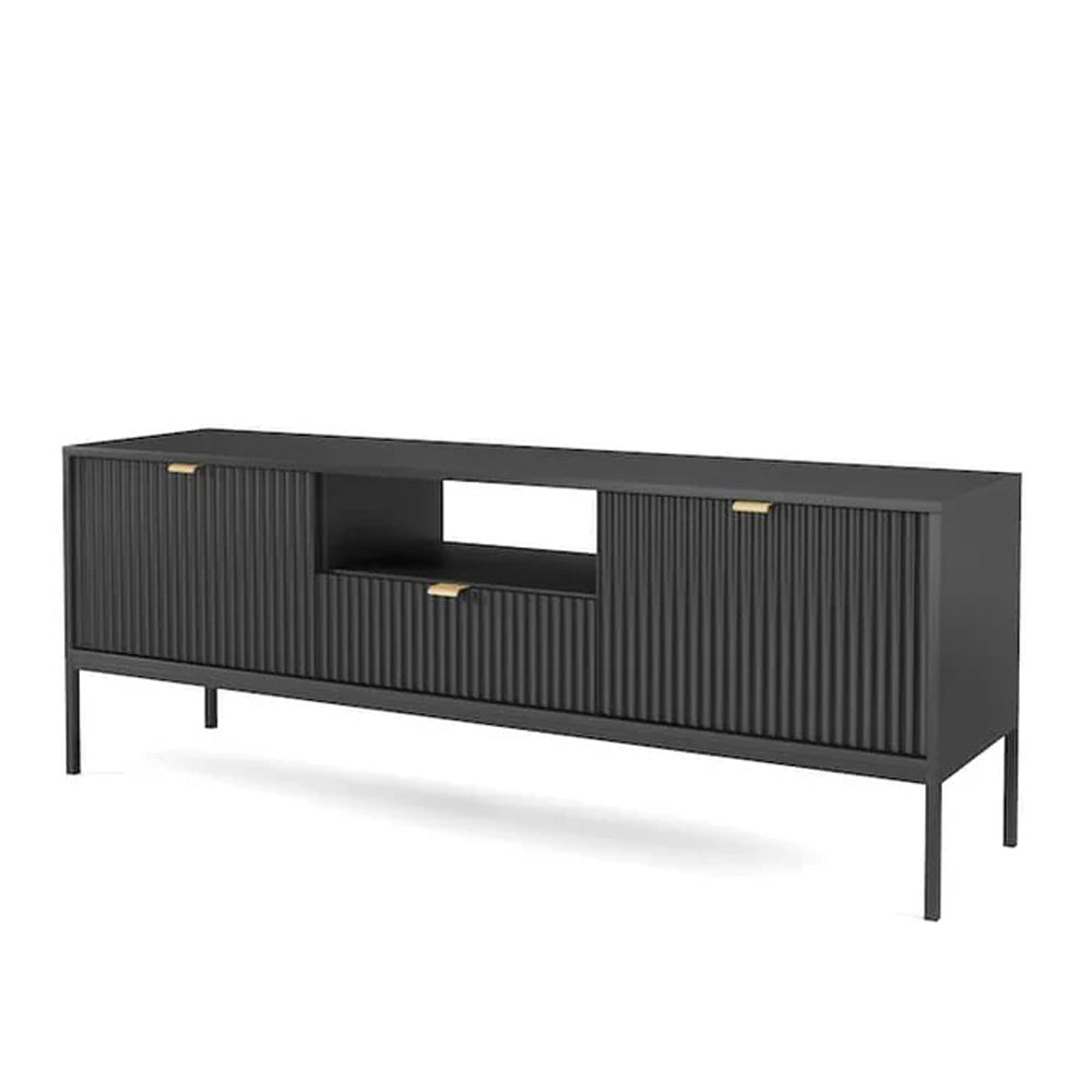 Nova Wooden TV Stand in Black Matt - 154cm