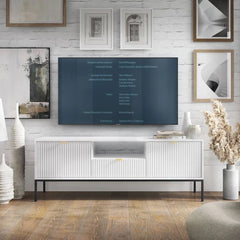 Nova Wooden TV Stand in White Matt - 154cm