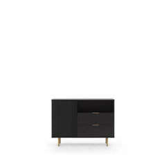Nubia Wooden 1 Door 2 Drawers Sideboard in Black - Furniture One Shop
