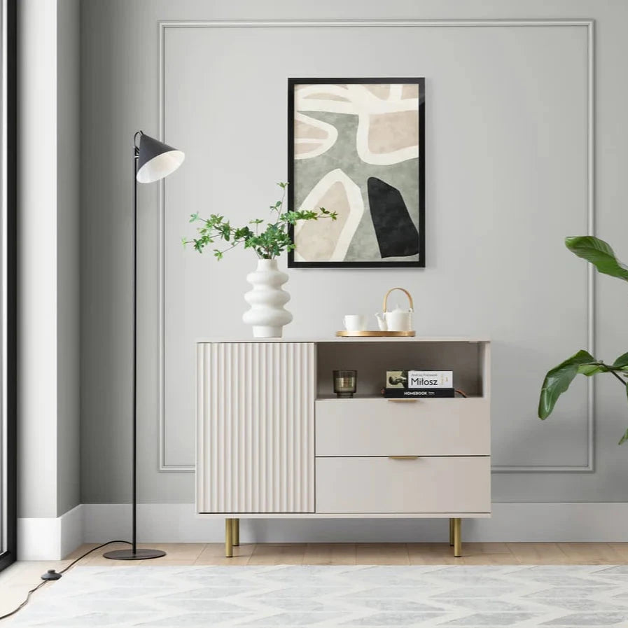 Nubia Wooden 1 Door 2 Drawers Sideboard in Cashmere