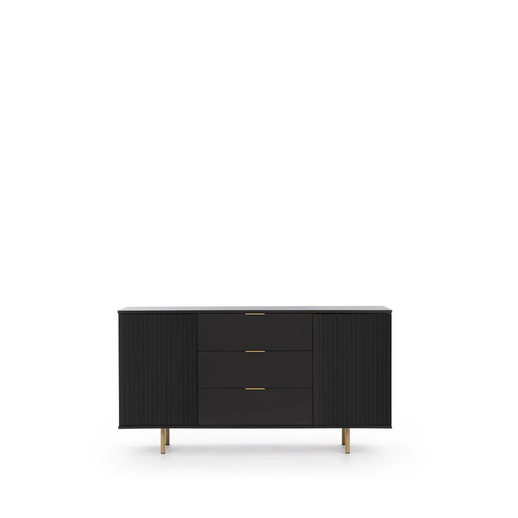 Nubia Wooden 2 Door 3 Drawers Sideboard in Black