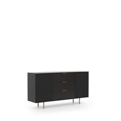 Nubia Wooden 2 Door 3 Drawers Sideboard in Black