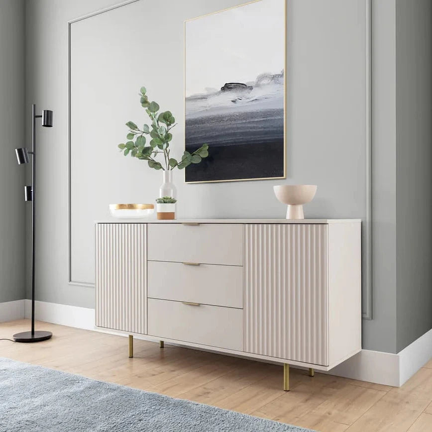 Nubia Wooden 2 Door 3 Drawers Sideboard in Cashmere